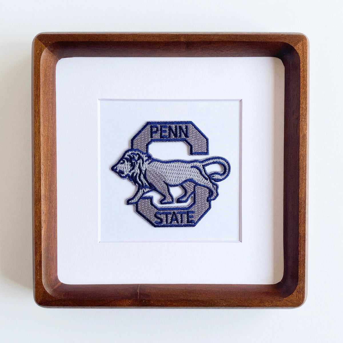 framed penn state nittany lions vintage patch