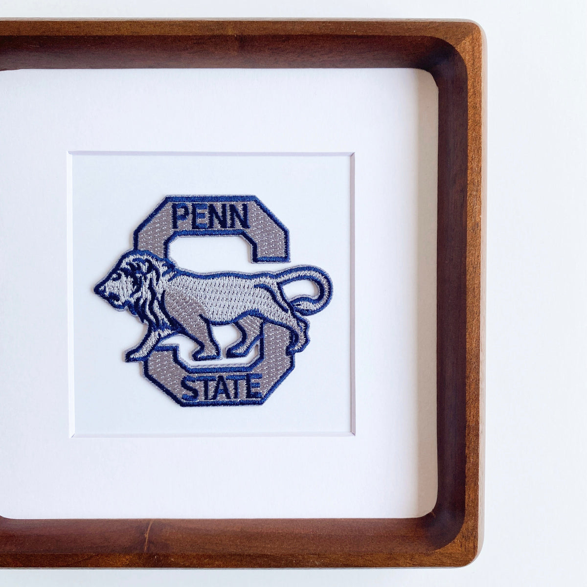 framed penn state nittany lions vintage patch