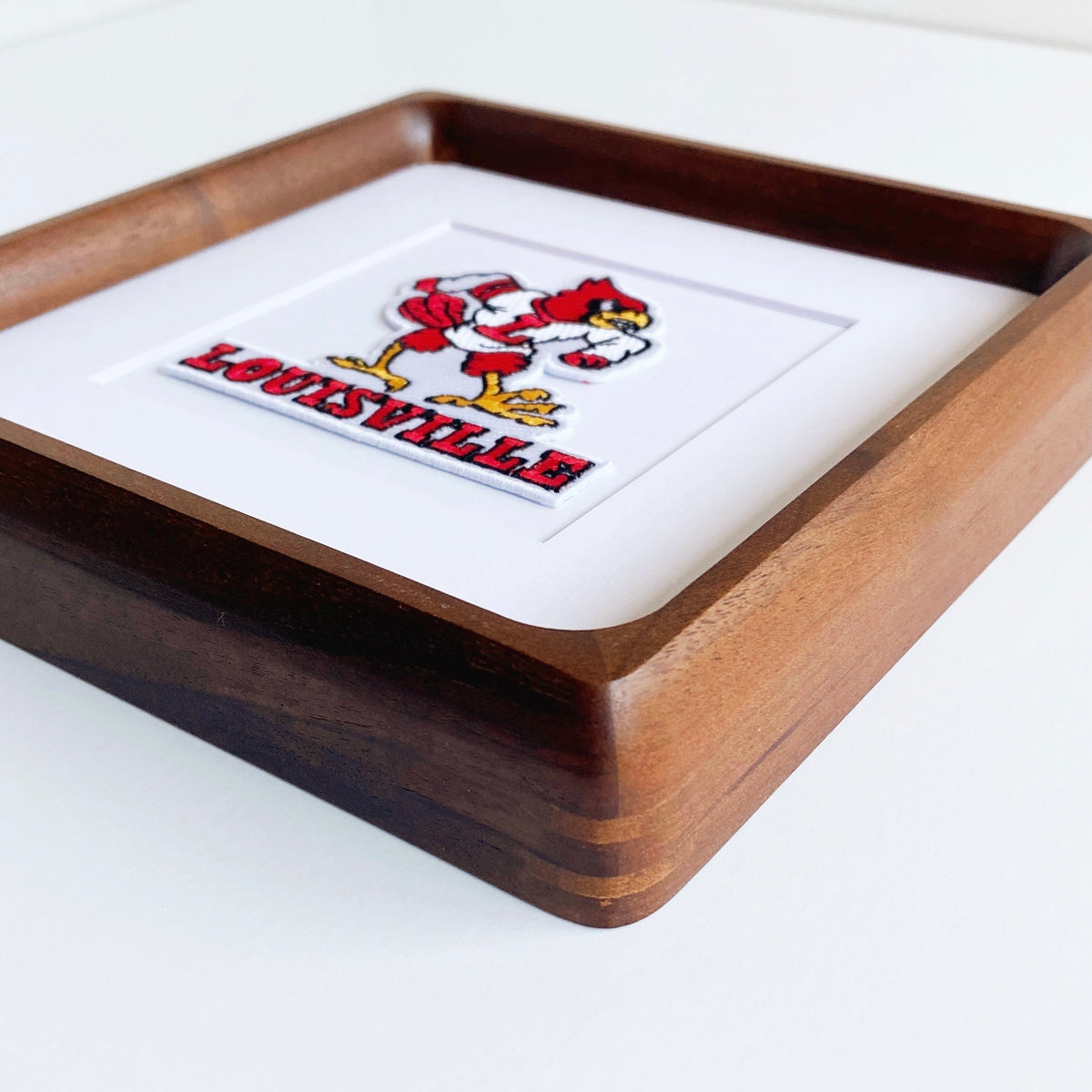 framed university of louisville cardinals vintage patch