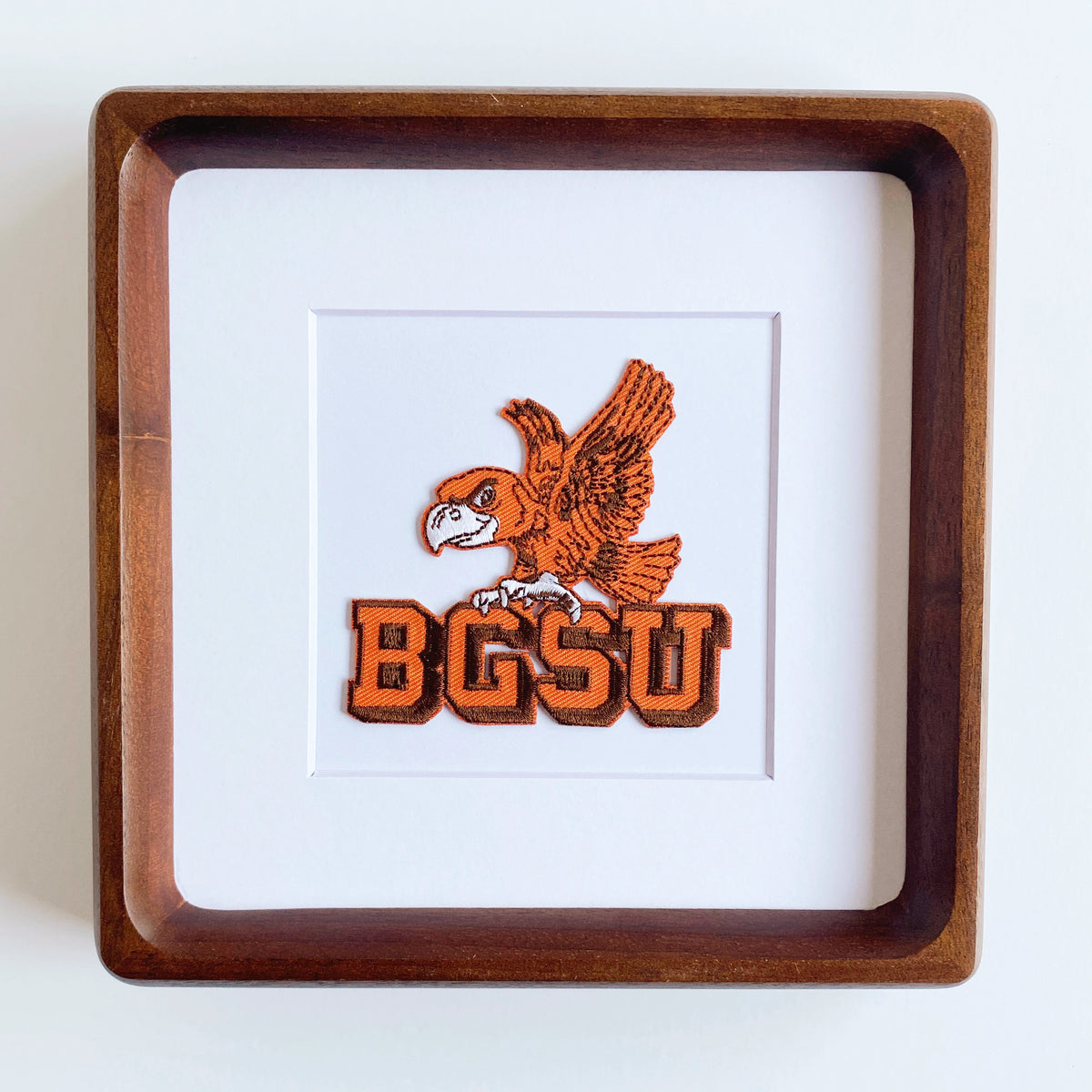 framed bowling green state university vintage patch